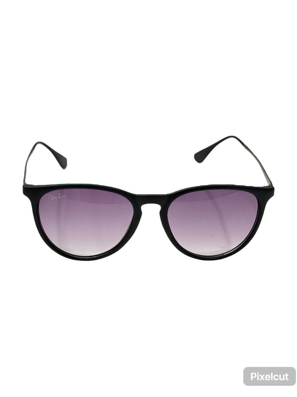 Ray-Ban Women's Black Frame Sunglasses with Purple Gradient Lenses